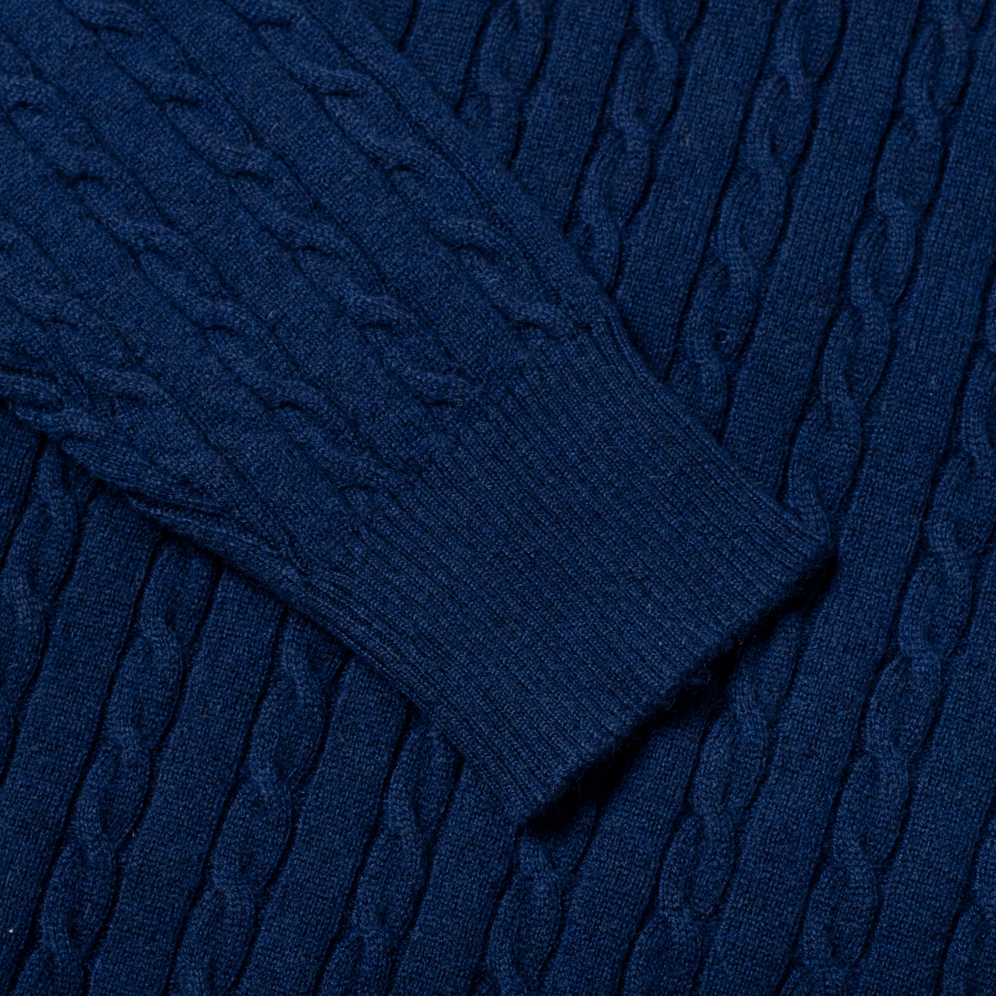 Cashmere Cable-Knit Crewneck Inchiostro - Image 4