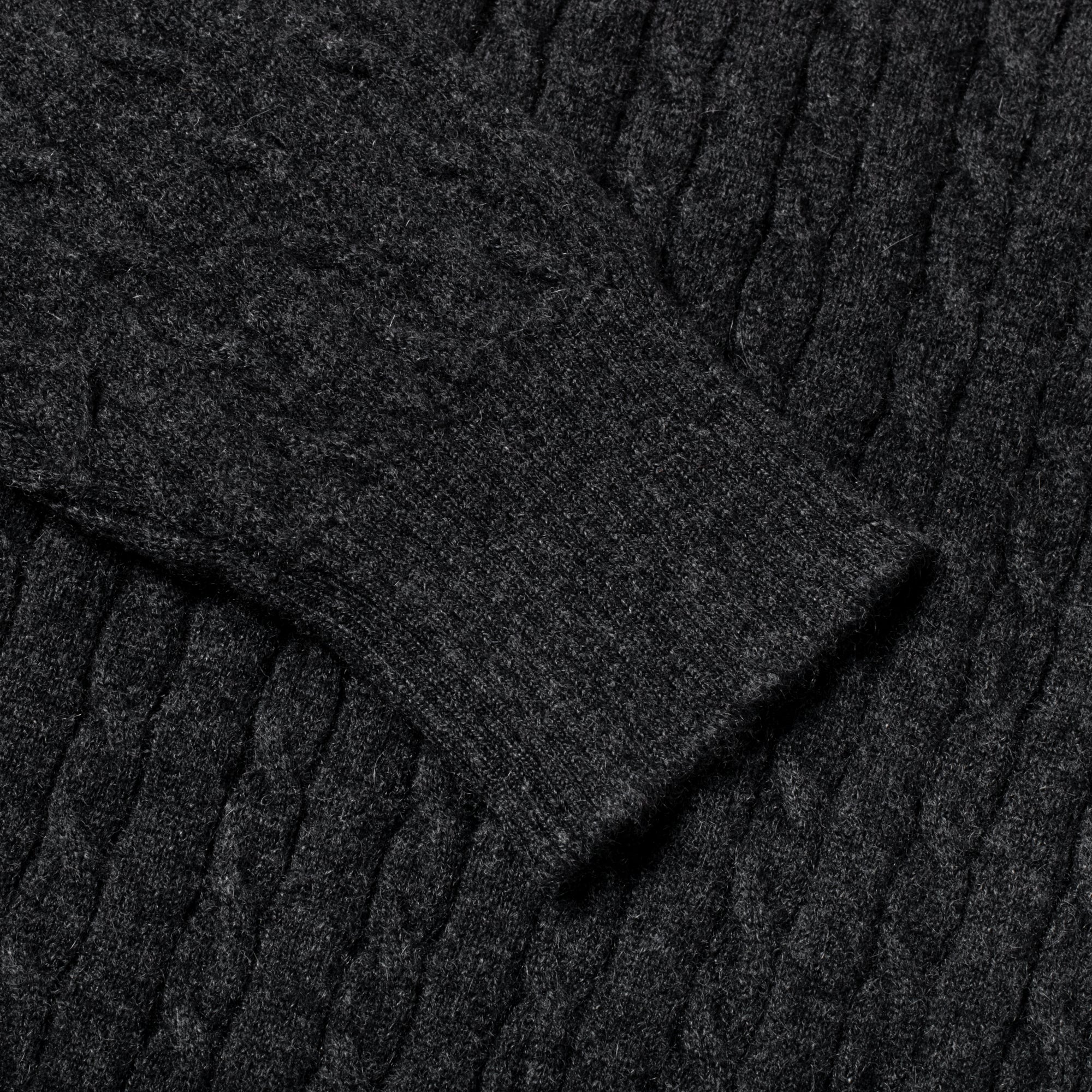 Cashmere Cable-Knit Rollneck Charcoal - Image 5