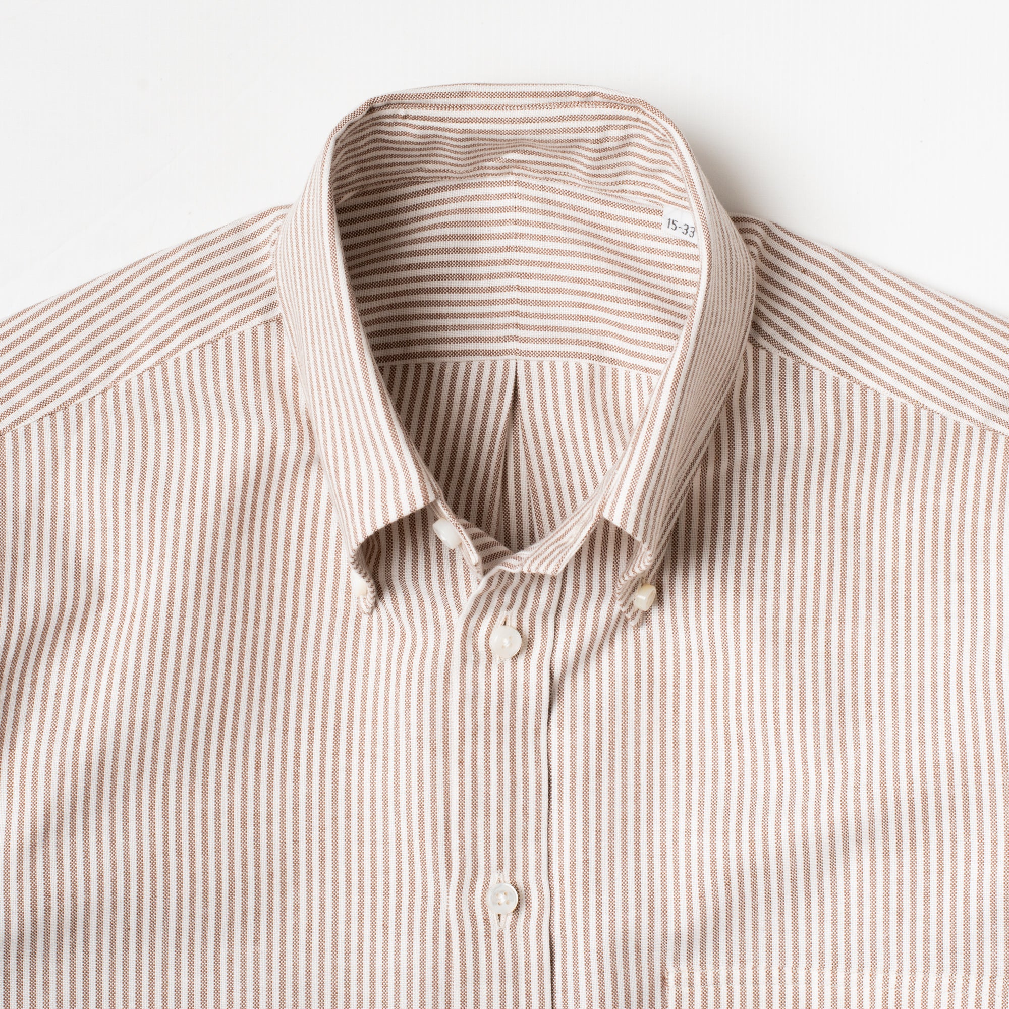Perfect OCBD Shirt Brown Stripe - Image 3