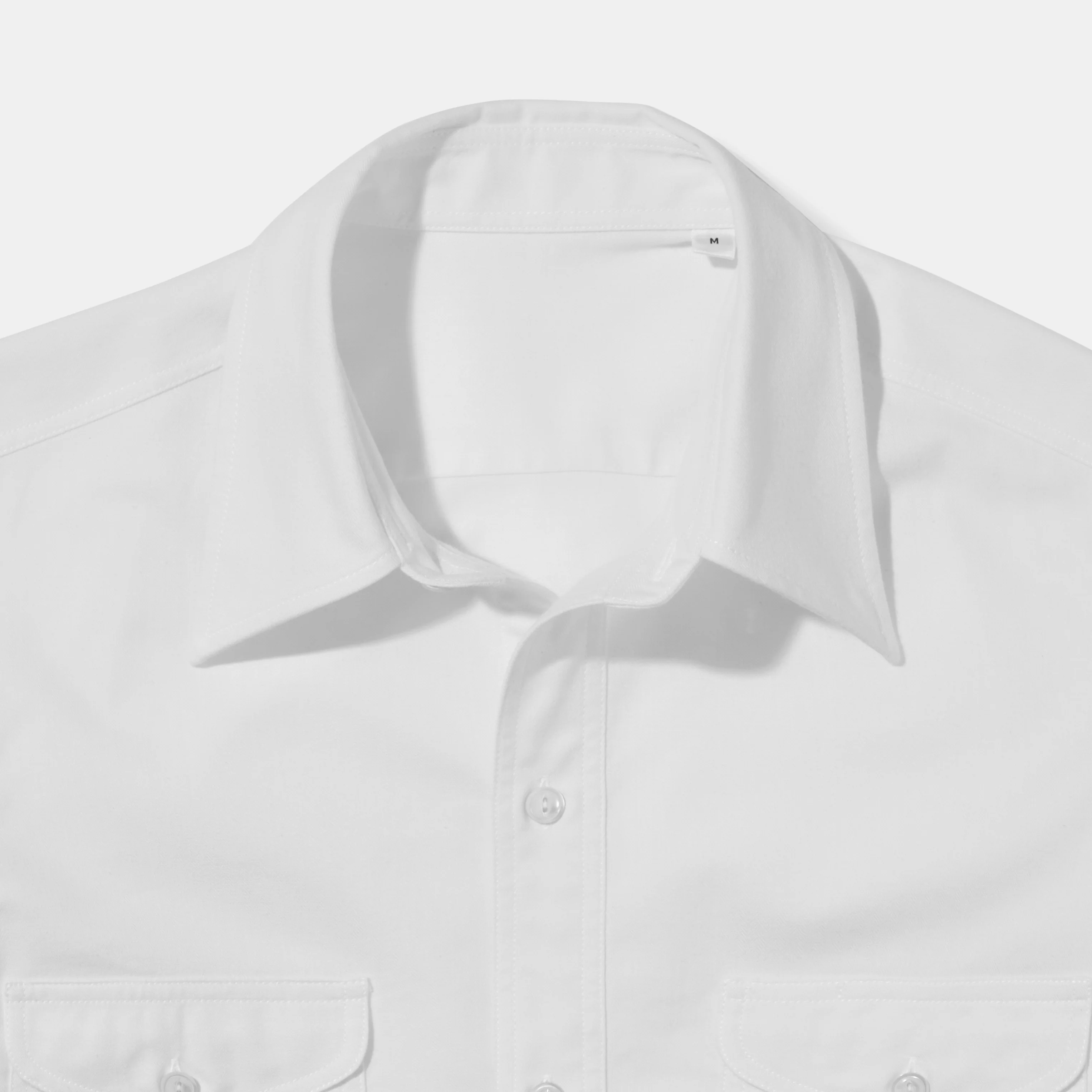 Teardrop Work Shirt White HBT - Image 3
