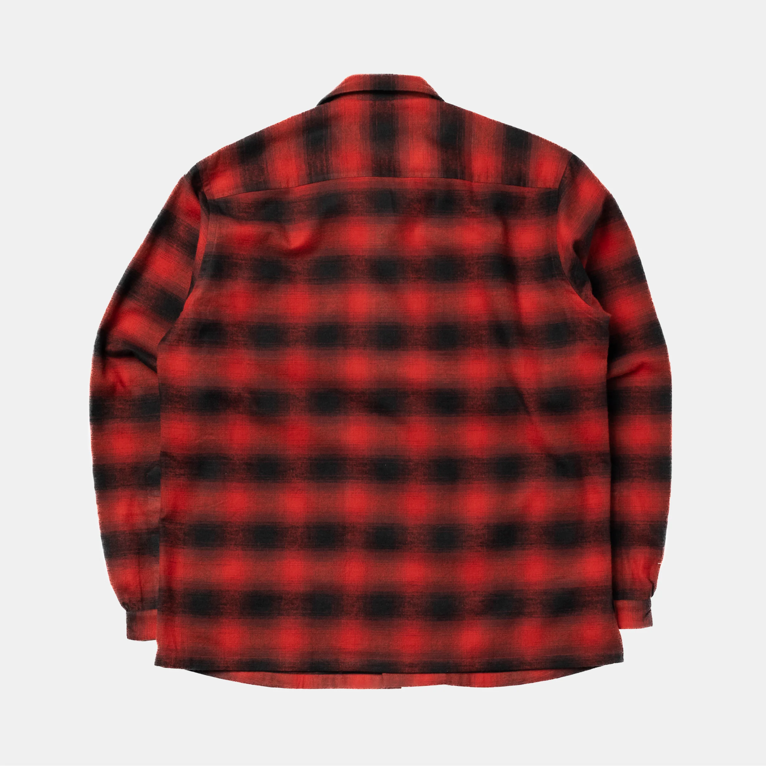 Brushed Cotton Sports Shirt Red Plaid - Image 3